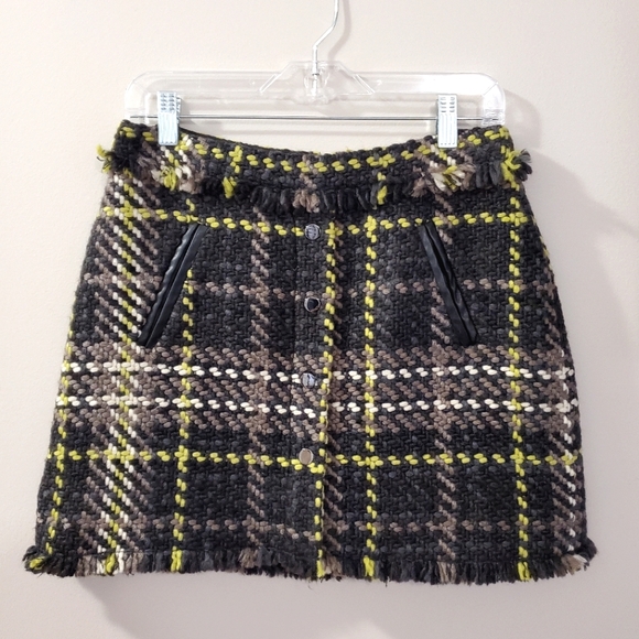 Ramy Brook - Elias Plaid Fringed Skirt - Size 2 - Picture 5 of 16